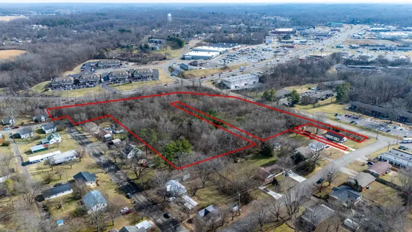 an aerial view of multiple house