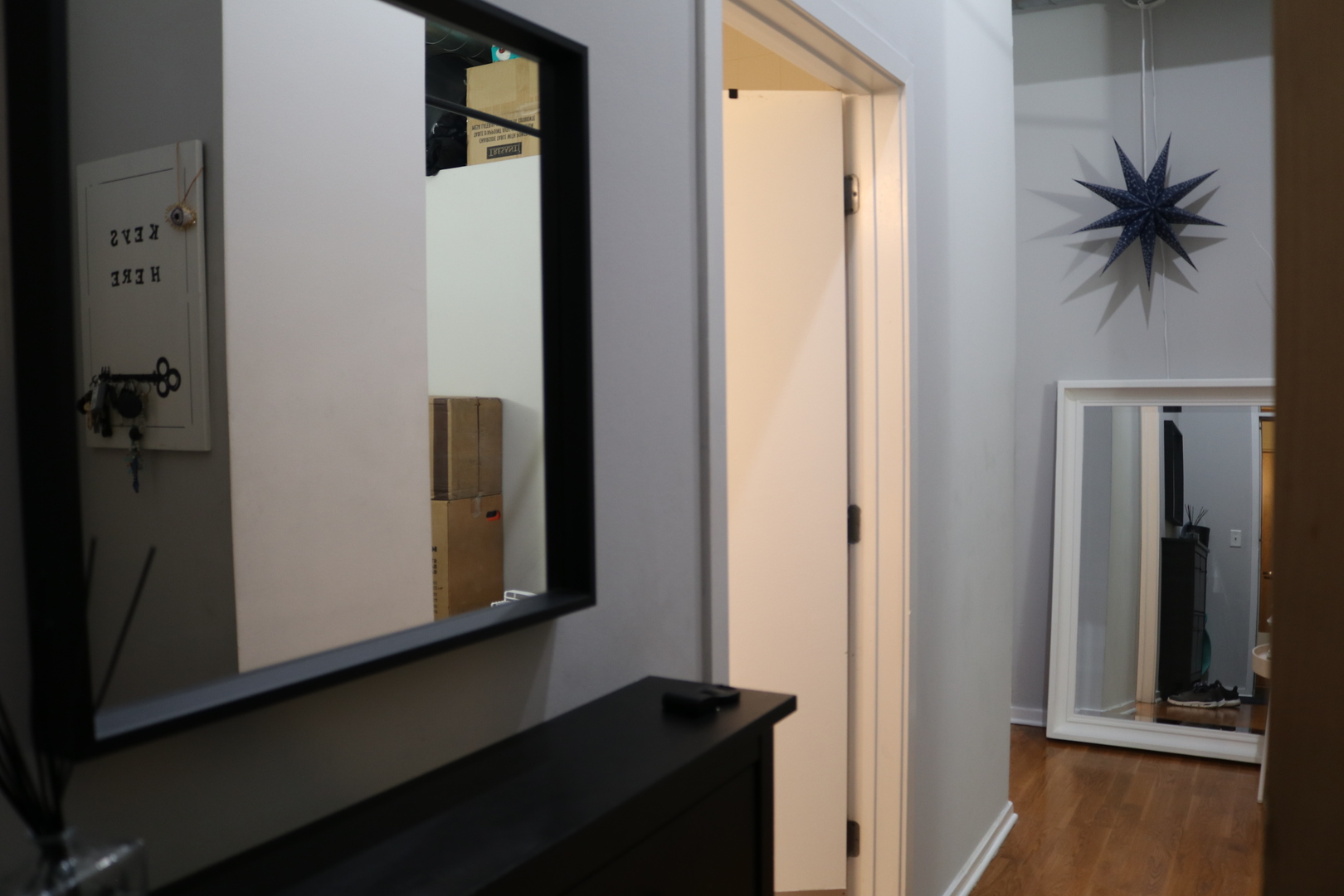 2323 West Pershing Road, Unit 319 Chicago, IL 60609 - Photo 18 of 39 a view of a hallway with wooden floor and closet