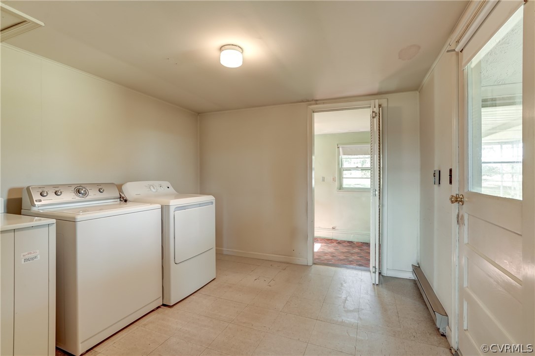 121 John Randolph Road Farmville, VA 23901 - Photo 45 of 46 a view of storage and utility room with washer and dryer