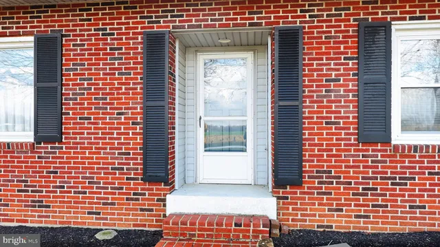 a view of a brick building