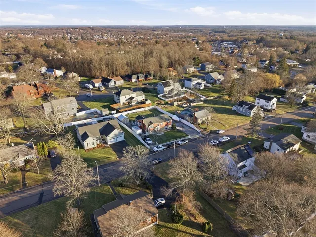 an aerial view of multiple house