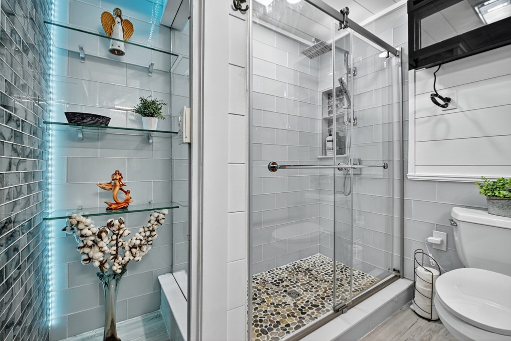 100 Stanley Creek Road Cherry Log, GA 30522 - Photo 53 of 81 a bathroom with a toilet and a shower