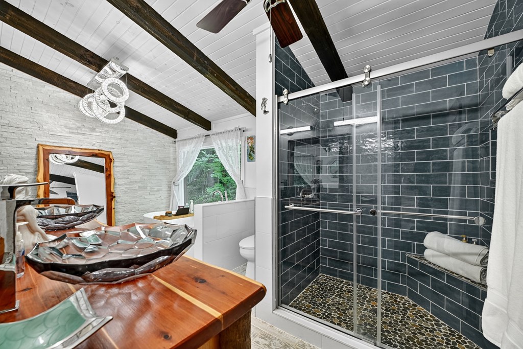100 Stanley Creek Road Cherry Log, GA 30522 - Photo 63 of 81 a view of a balcony with table and chairs