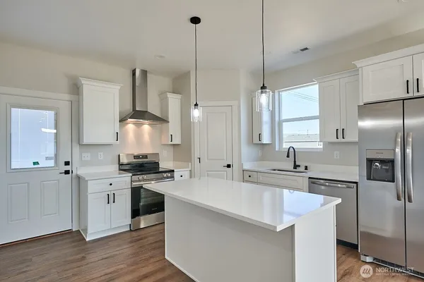 a close view of closet