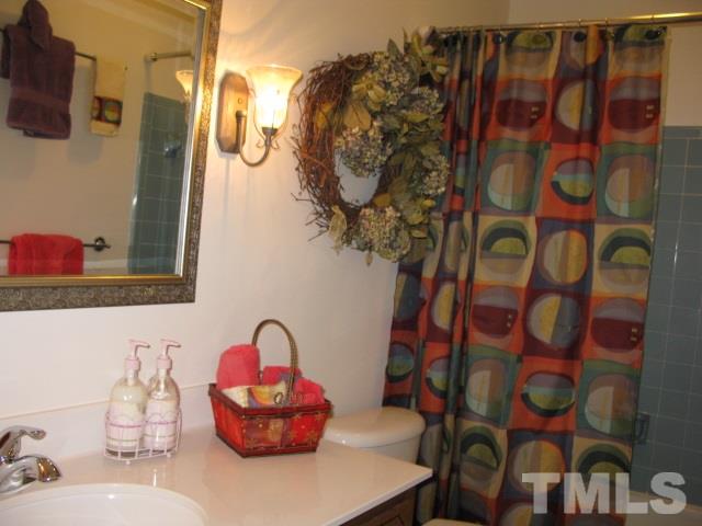 4201 Webster Court Raleigh, NC 27609 - Photo 11 of 25 a bathroom with a sink and a mirror