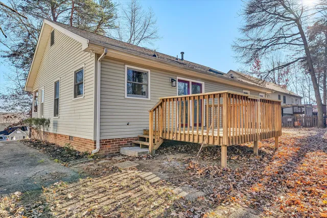 a backyard of a house