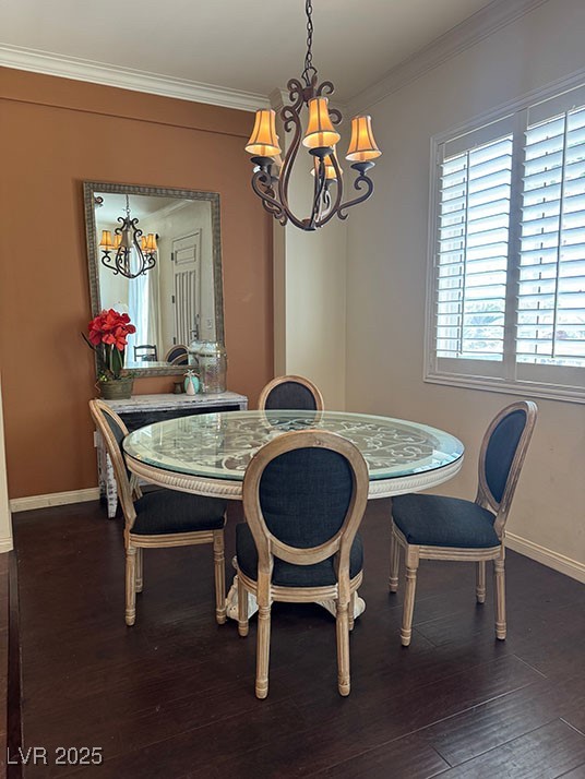 2405 East Serene Avenue, Unit 241 Las Vegas, NV 89123 - Photo 11 of 17 Dining area with a chandelier, crown molding, and
