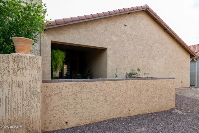 a view of a city street from a terrace