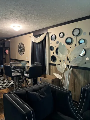 a close view of sink and chairs