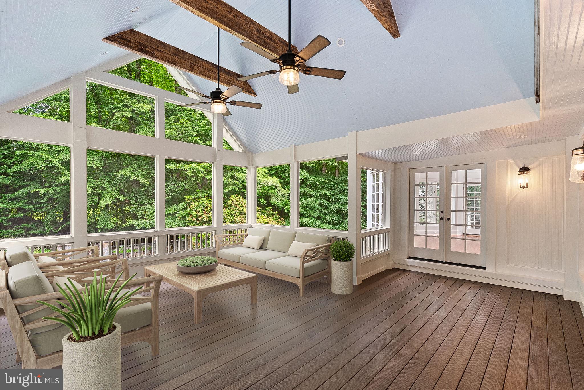 190 Falcon Ridge Road Great Falls, VA 22066 - Photo 82 of 122 Large Screened in Porch - Virtually Staged