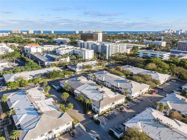 an aerial view of a city