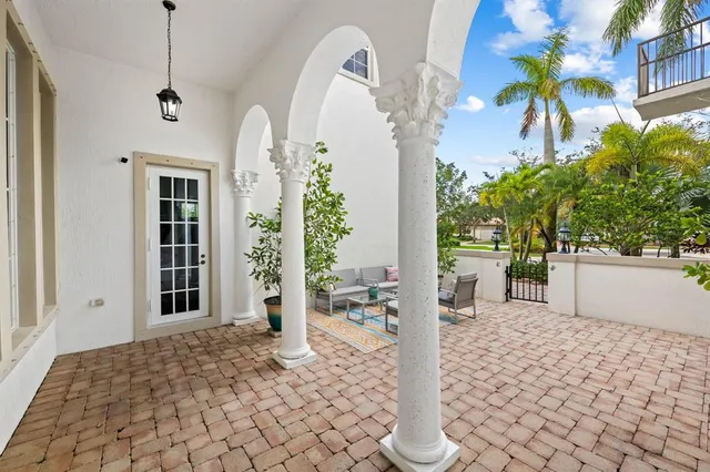 a view of a hallway with entryway