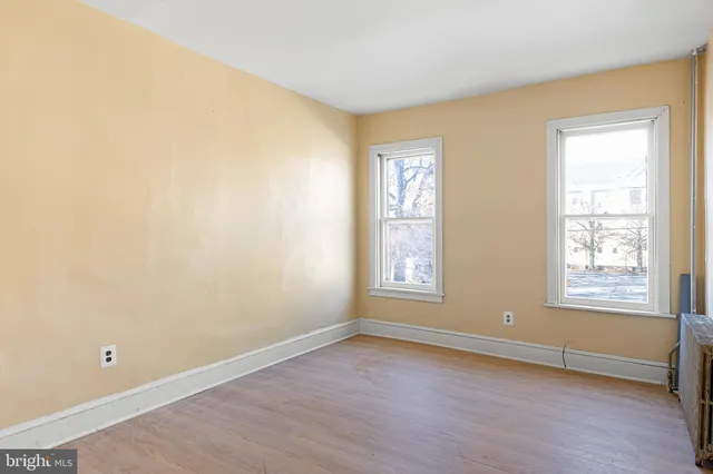 an empty room with a window
