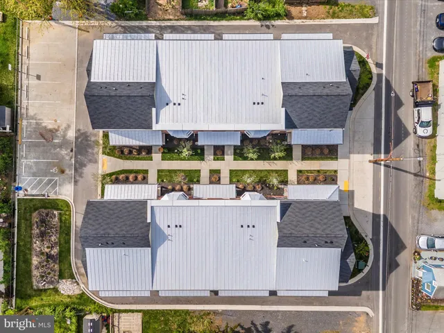 a view of a large building with a city view