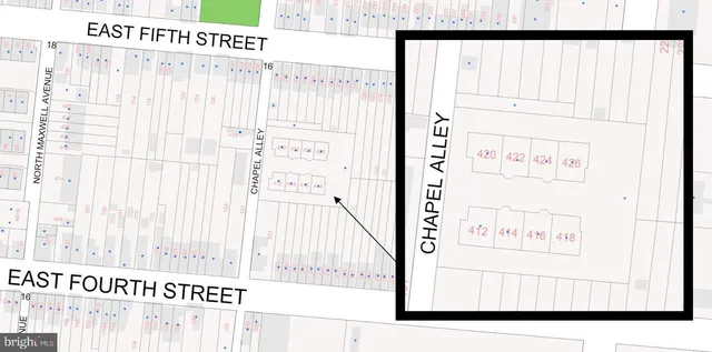 a view of a hallway with staircase