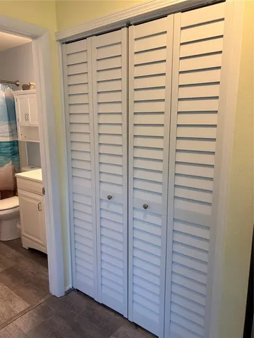 a view of a bathroom with a shower