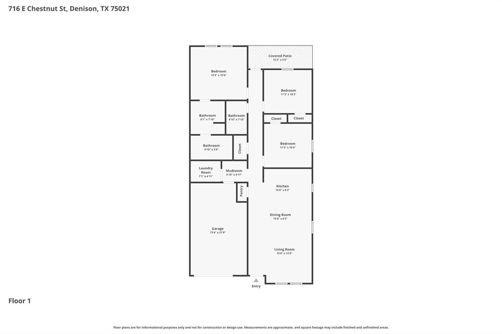 716 East Chestnut Street Denison, TX 75021 - Photo 26 of 26 Floor plan