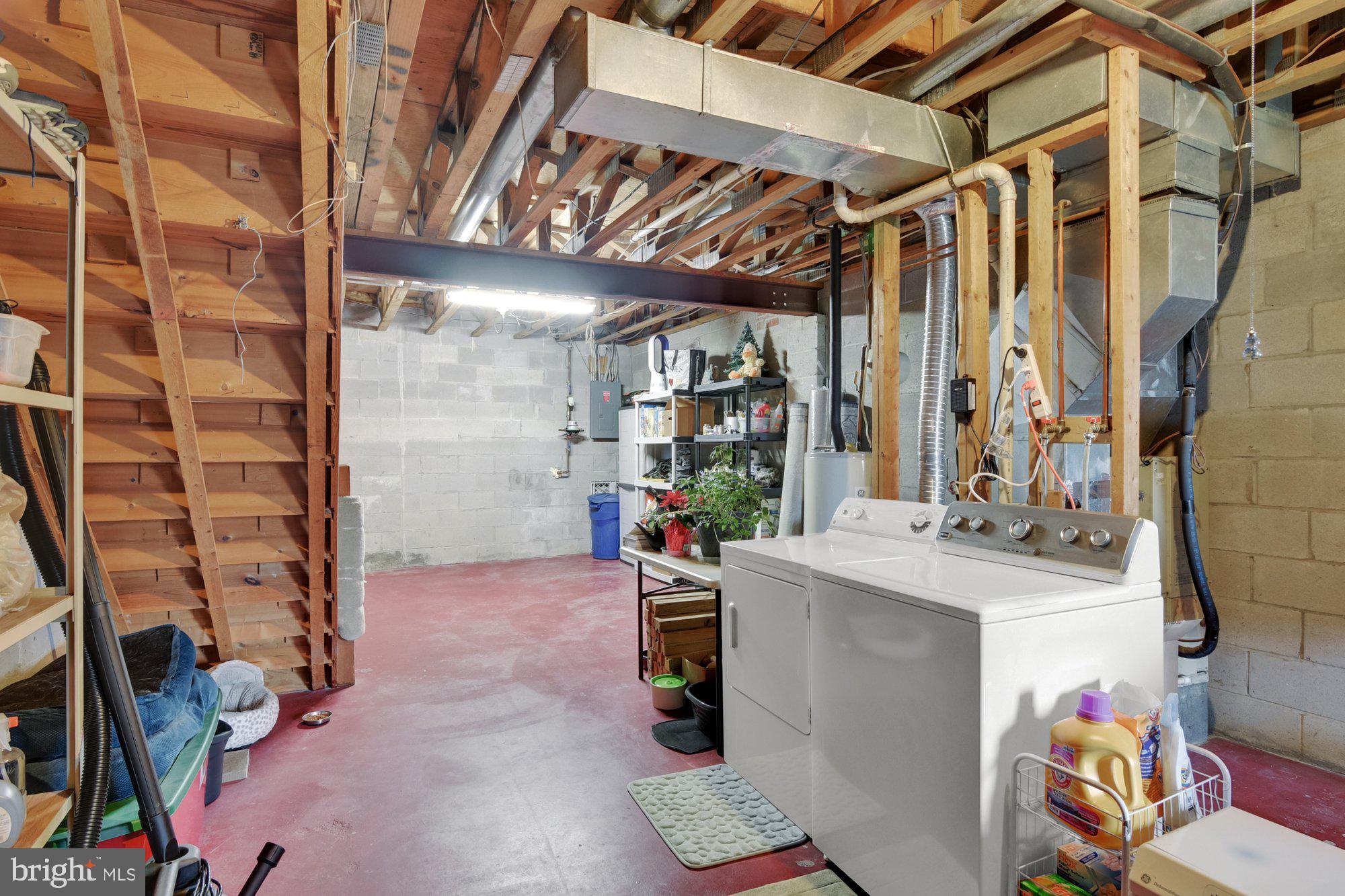 805 West Spring Meadow Court Edgewood, MD 21040 - Photo 19 of 21 Unfinished basement and laundry