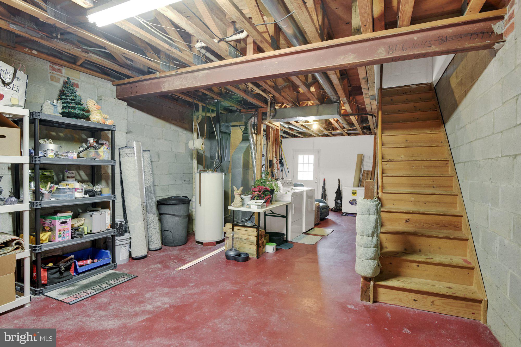 805 West Spring Meadow Court Edgewood, MD 21040 - Photo 20 of 21 Unfinished walkout basement and stairs to main lvl