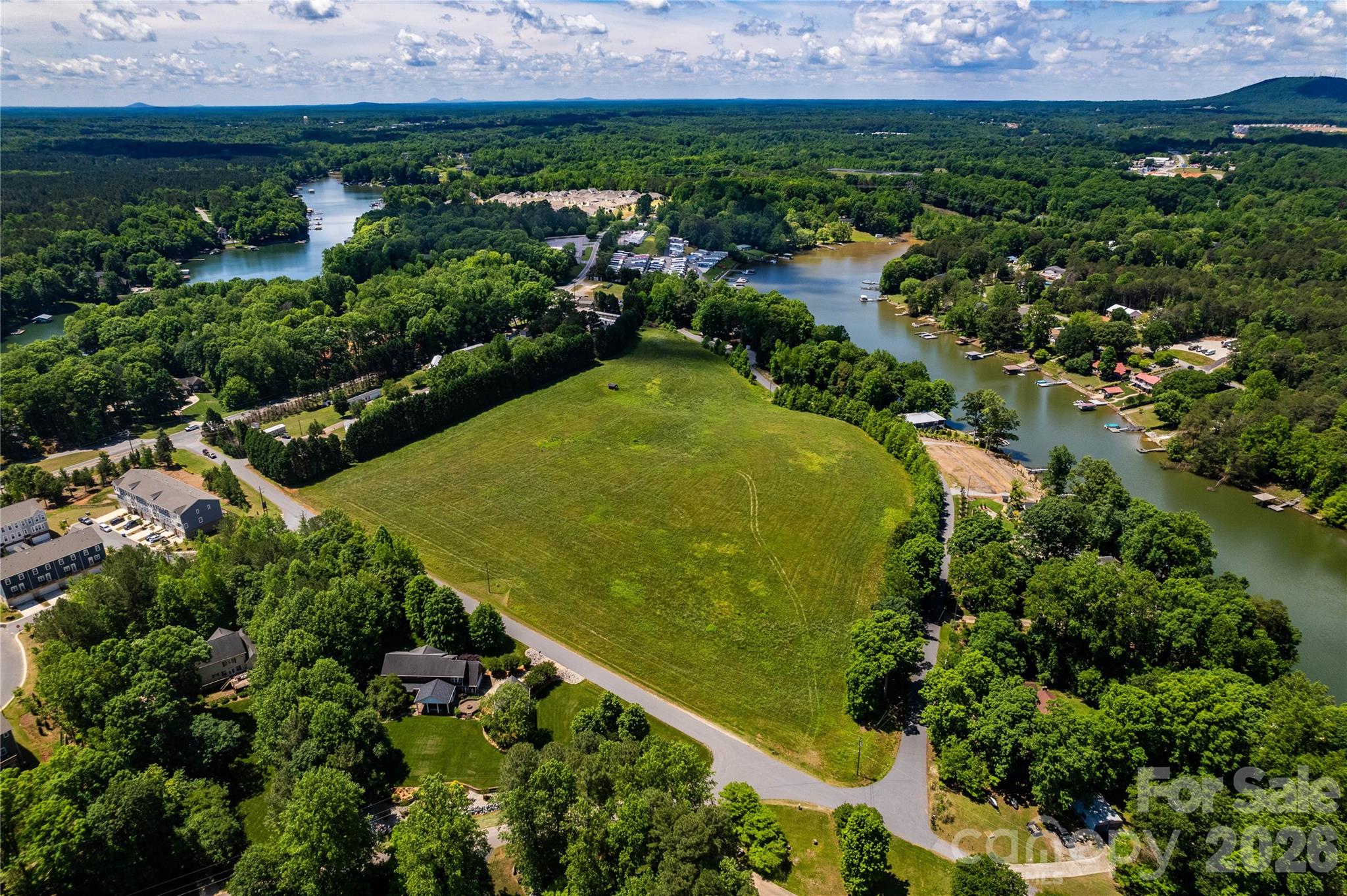 0 Vinewood Road Sherrills Ford, NC 28673 - Photo 6 of 9 an aerial view of residential houses with outdoor space and trees all around
