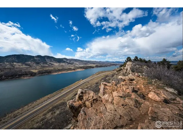 a view of lake and mountain