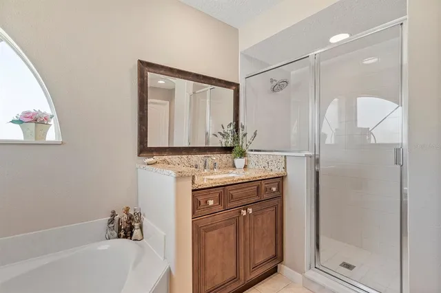 a view of an outdoor space and tennis court