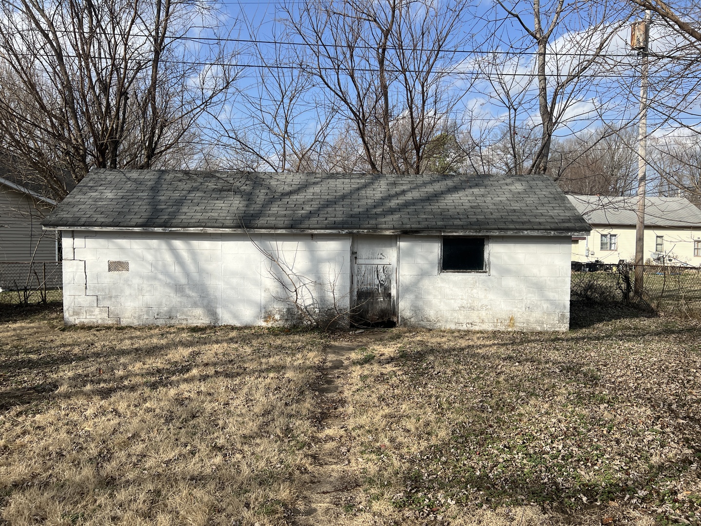 1109 West Adams Street Herrin, IL 62948 - Photo 8 of 27 a white house covered with tall trees