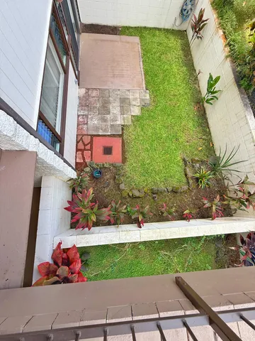 a view of a yard in front of the house