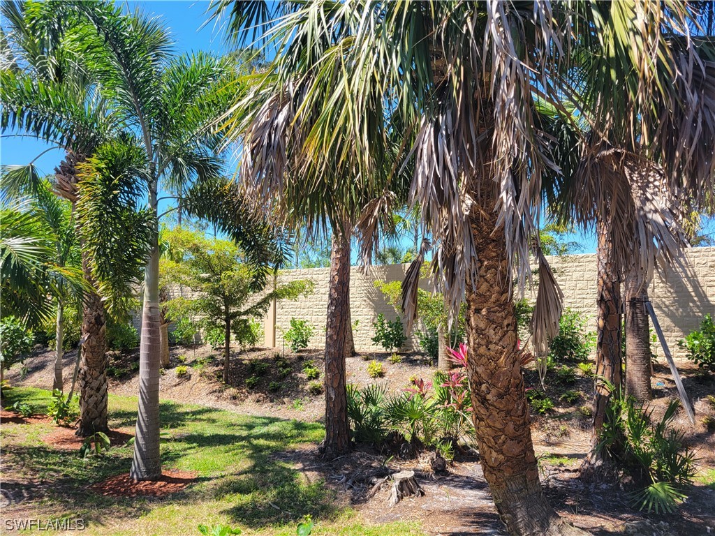 10720 Blue Bimini Circle Estero, FL 33928 - Photo 24 of 28 a view of backyard of house with outdoor seating