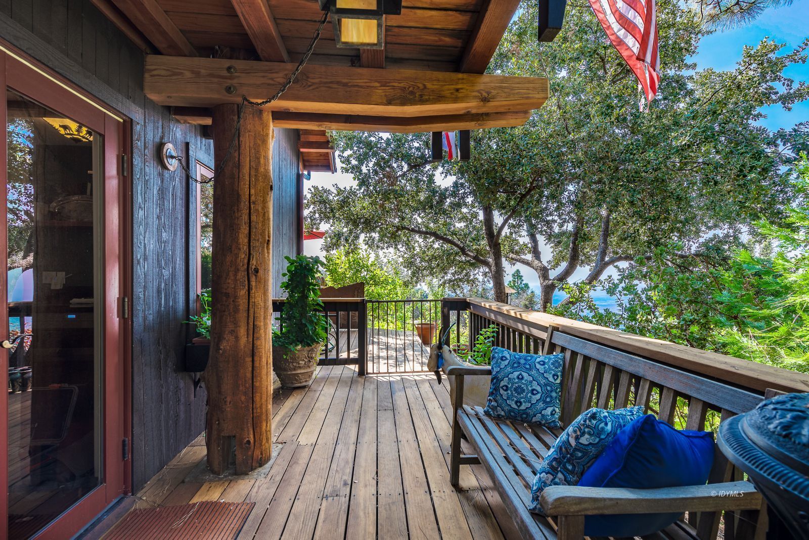 52430 Double View Drive Idyllwild, CA 92549 - Photo 20 of 75 a view of balcony with wooden floor and outdoor seating