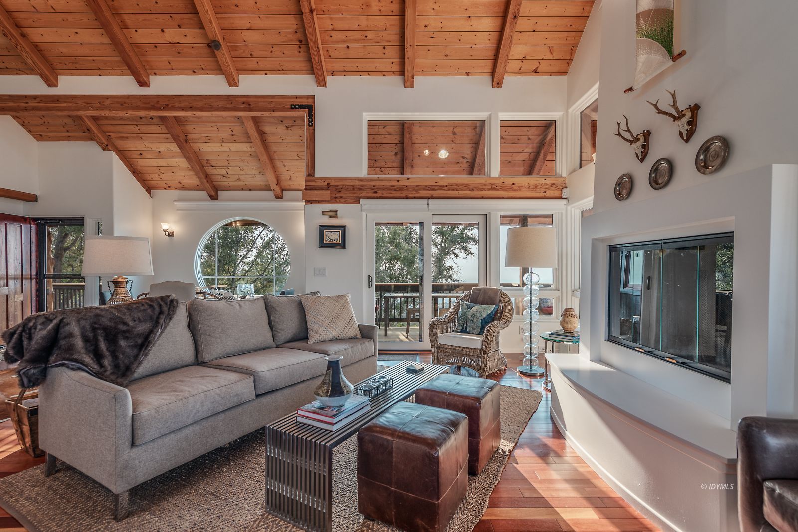 52430 Double View Drive Idyllwild, CA 92549 - Photo 59 of 75 a living room with furniture and a large window