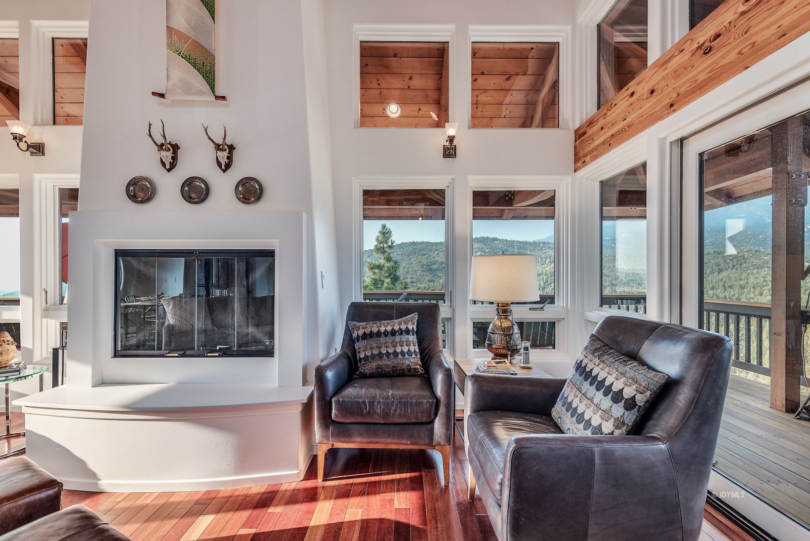 52430 Double View Drive Idyllwild, CA 92549 - Photo 60 of 75 a living room with furniture and a fireplace