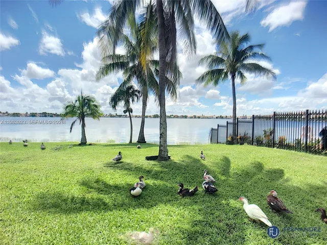 a big yard with lots of green space