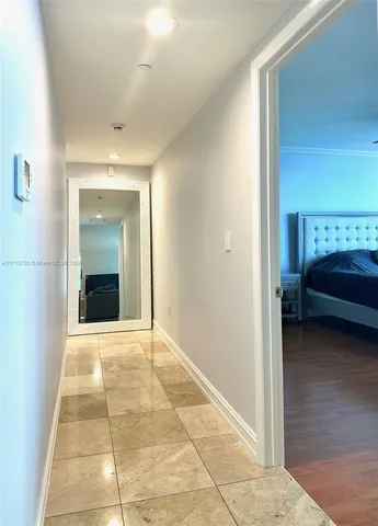 a view of a bedroom with a wardrobe space