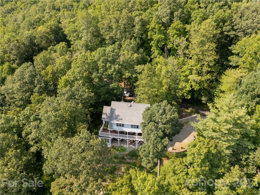 10 Powder Ridge Drive Asheville, NC 28803 - Photo 45 of 46 an aerial view of a house with yard and outdoor seating