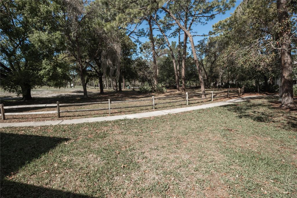 9410 Nakoma Way, Unit H Weeki Wachee, FL 34613 - Photo 25 of 29 a view of a yard with large trees