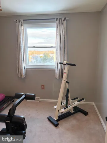 a room with gym equipment