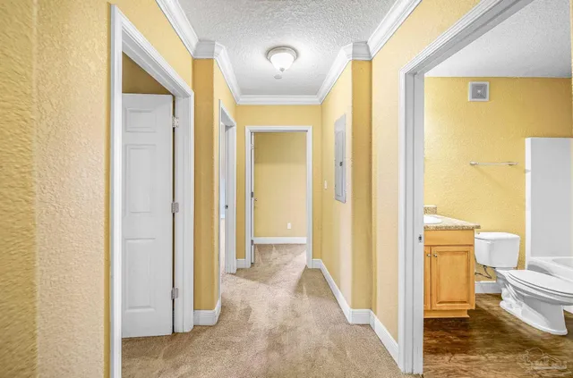 a view of a bathroom from a bathroom