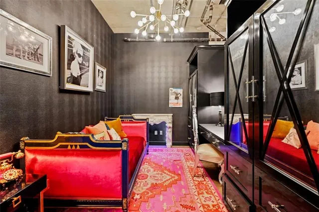 a view of a terrace with furniture