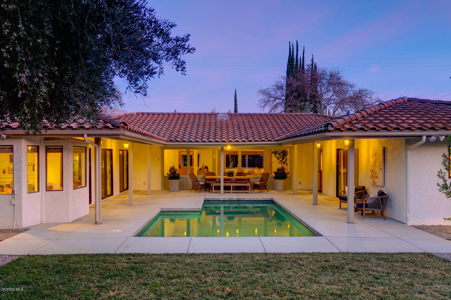 1203 Daly Road Ojai, CA 93023 - Photo 2 of 18 swimming pool with tables and chairs under an umbrella