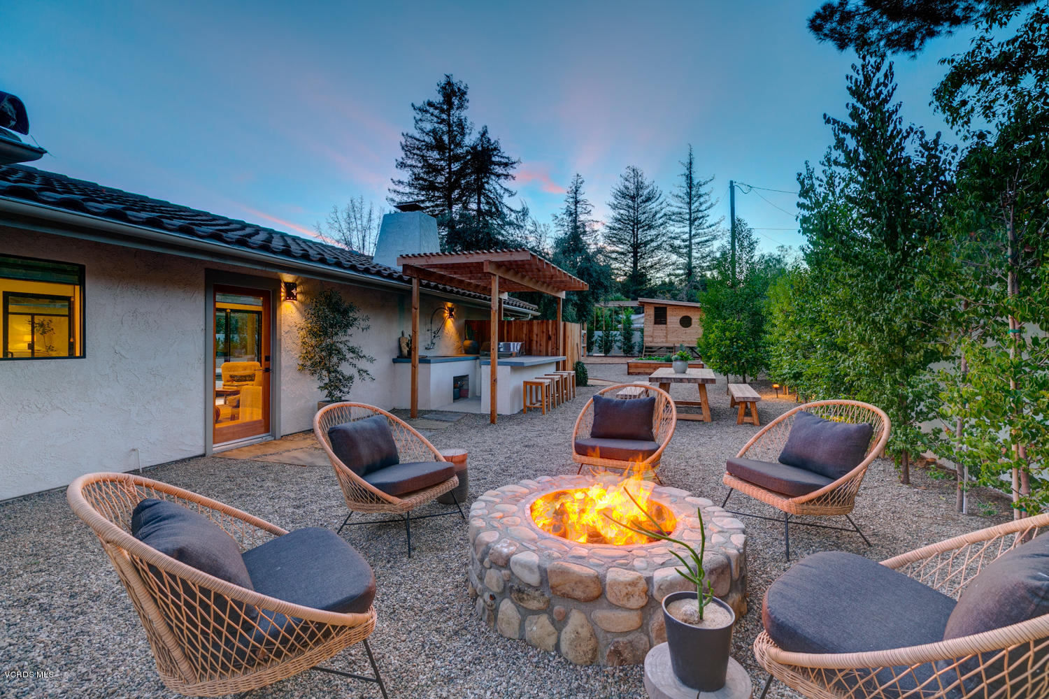 1203 Daly Road Ojai, CA 93023 - Photo 16 of 18 a outdoor space with chairs and fire pit