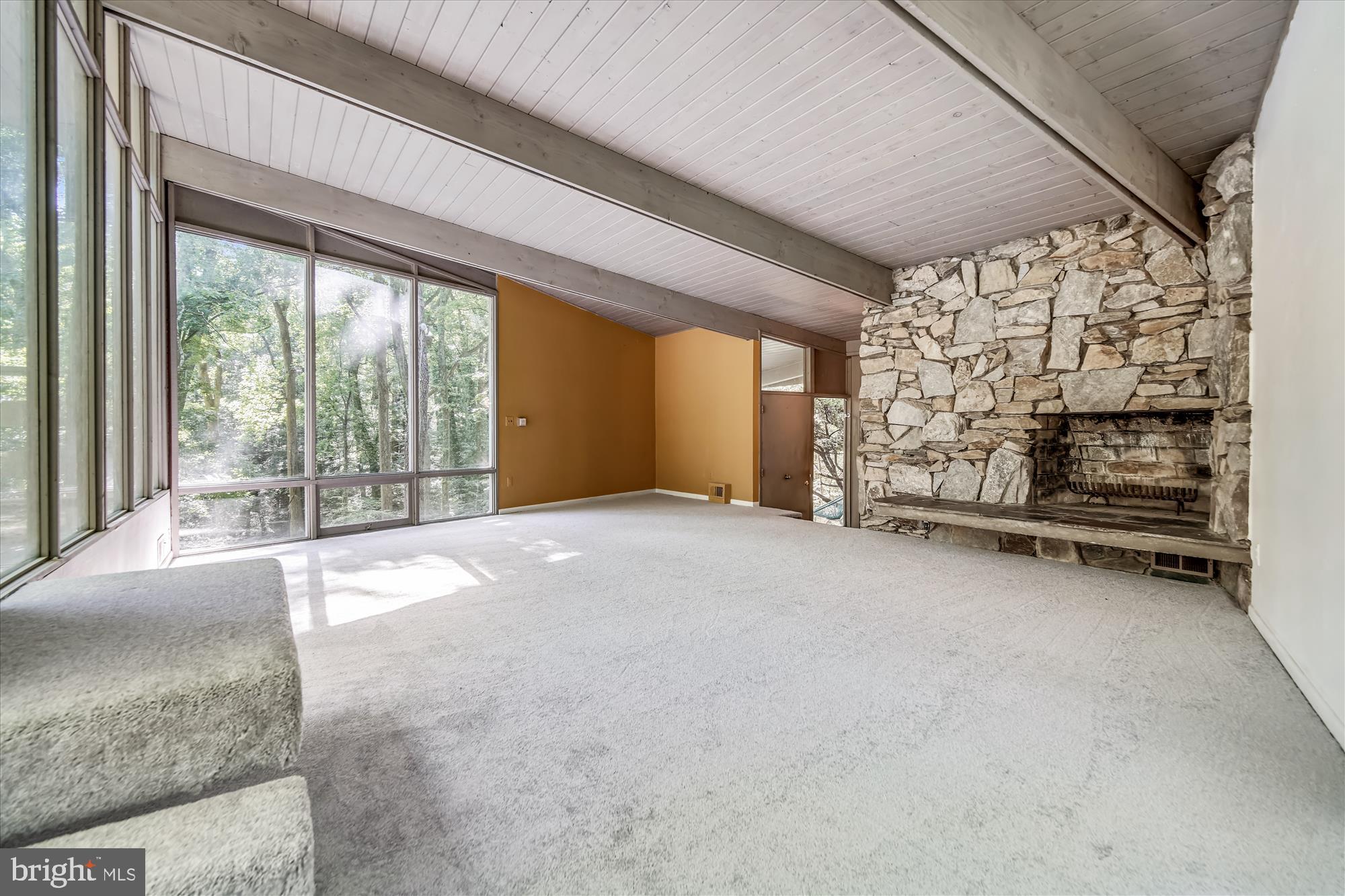 14711 Reserve Road Accokeek, MD 20607 - Photo 12 of 63 Massive fireplace and walls of windows