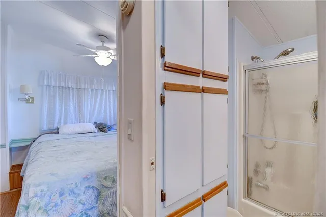 a view of a walk in closet