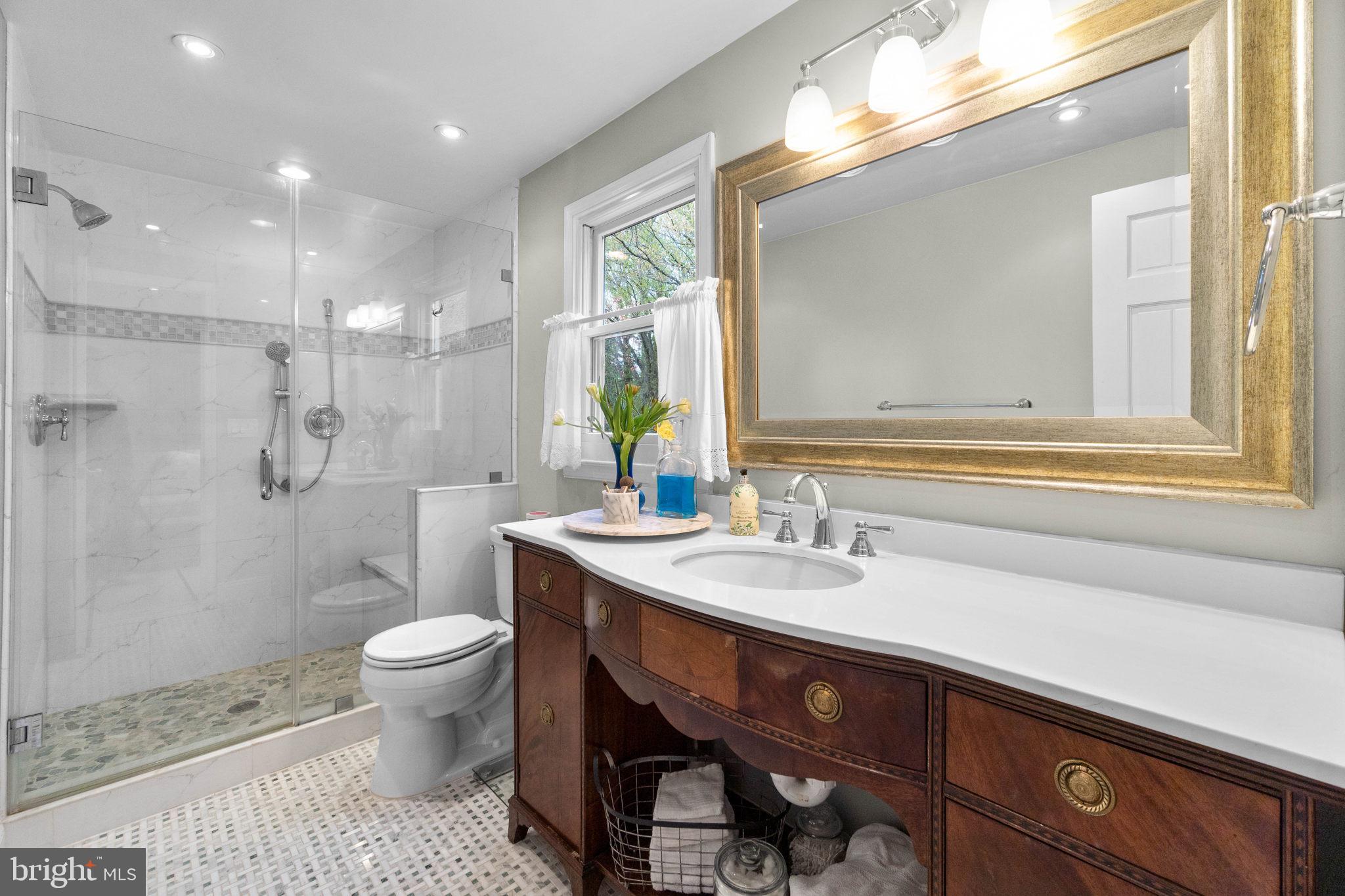 3916 Keith Place Annandale, VA 22003 - Photo 36 of 65 Custom vanity and frameless glass shower