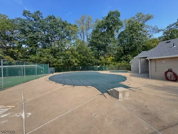 a view of a backyard