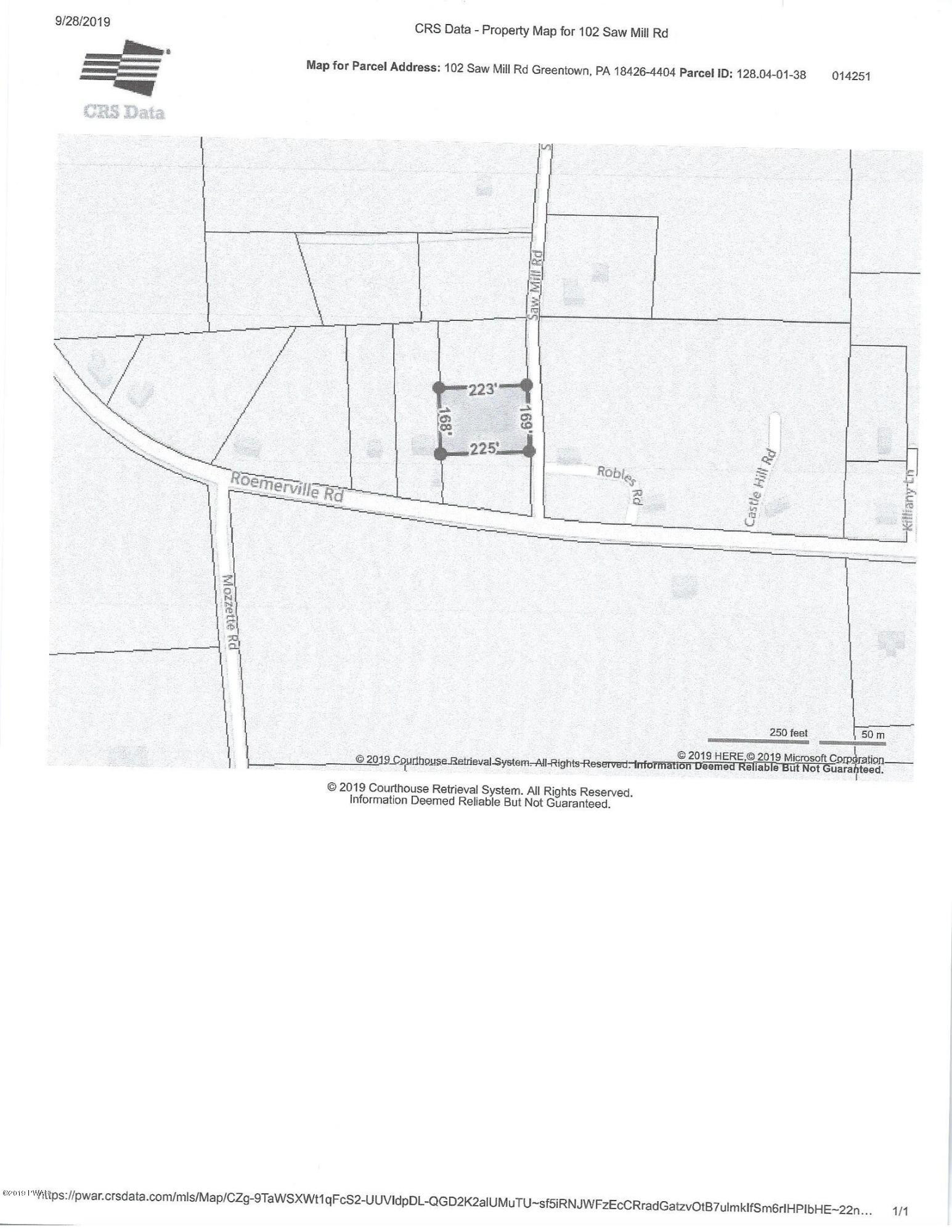 102 Sawmill Road Greentown, PA 18426 - Photo 5 of 7 CRS Tax Map