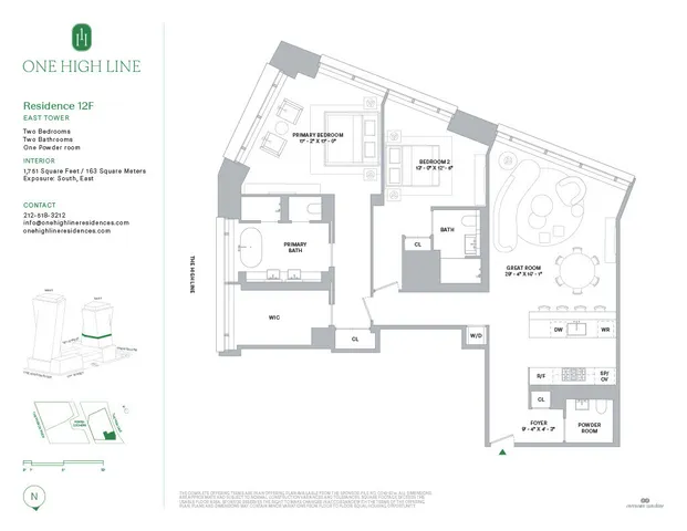 $4,590,000 | 500 West 18th Street, Unit EAST 12F | Chelsea