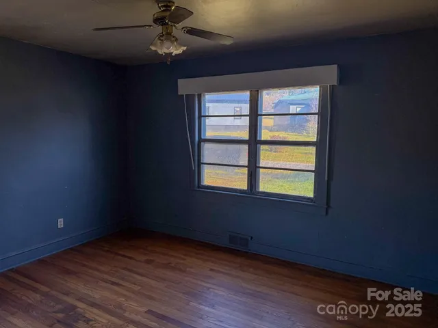 an empty room with a window