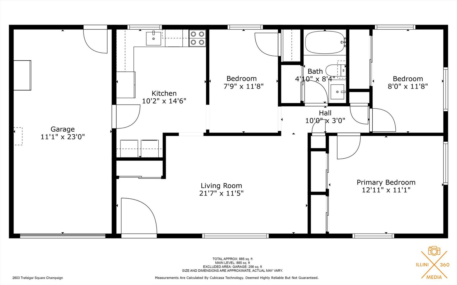 2603 Trafalgar Square Champaign, IL 61821 - Photo 32 of 32 a picture of a floor plan