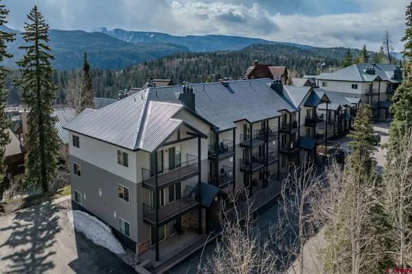 a view of a city in middle of the town